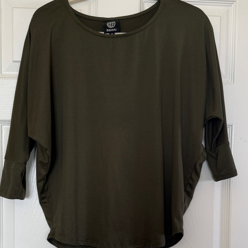 Bobeau Olive Green Women's Blouse